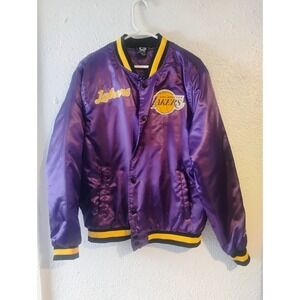 NBA Bomber Satin Varsity Los Angeles Lakers Jacket Ultra Game Tag Great Shape